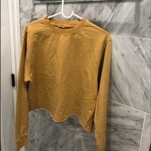 cropped yellow sweater from brandy melville